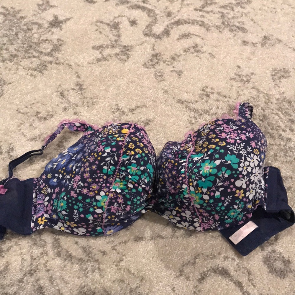 Cacique navy & floral bra